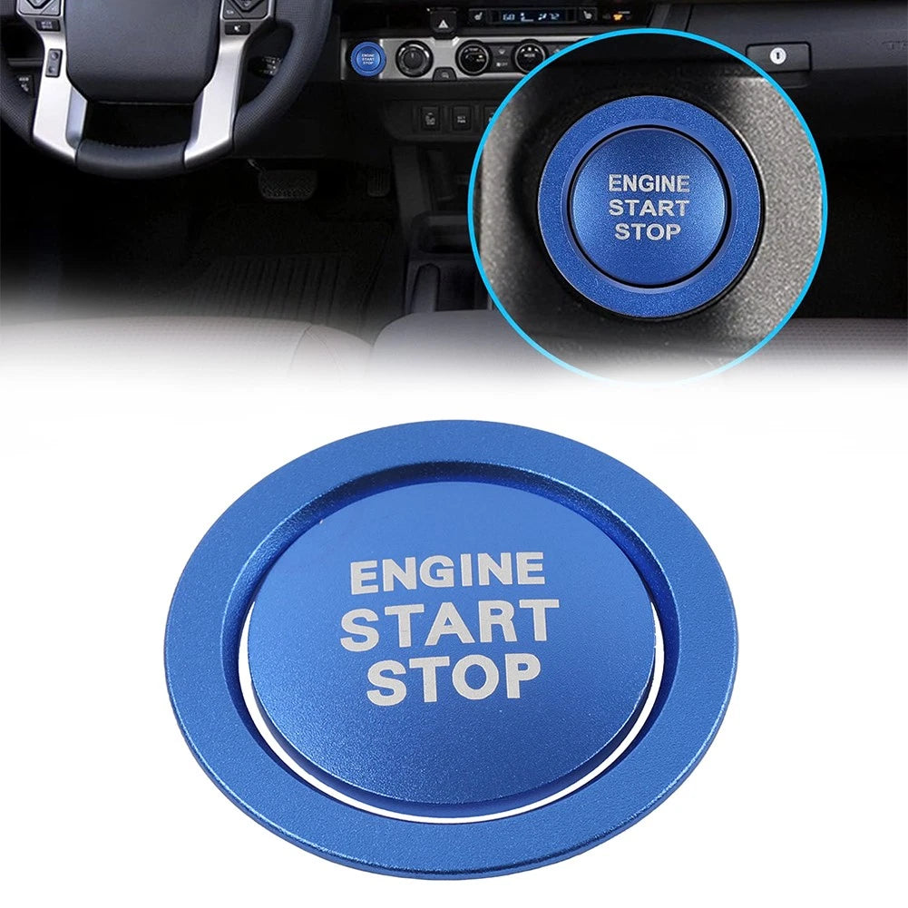 Push Button Cover Ring for Toyota Tacoma, Yaris, Prius, RAV4 (2016–2023) - Blue
