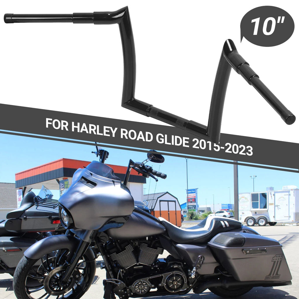 10" Meathook Ape Hanger Handlebars for Harley Touring Road Glide (2015–2023)