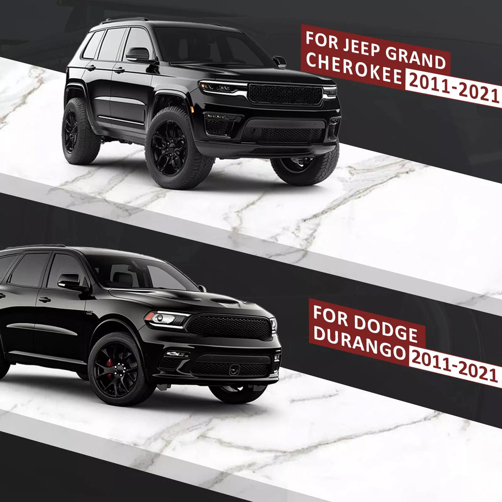 Gloss Black Mirror Covers for Jeep Grand Cherokee/Dodge Durango (2011–2021)