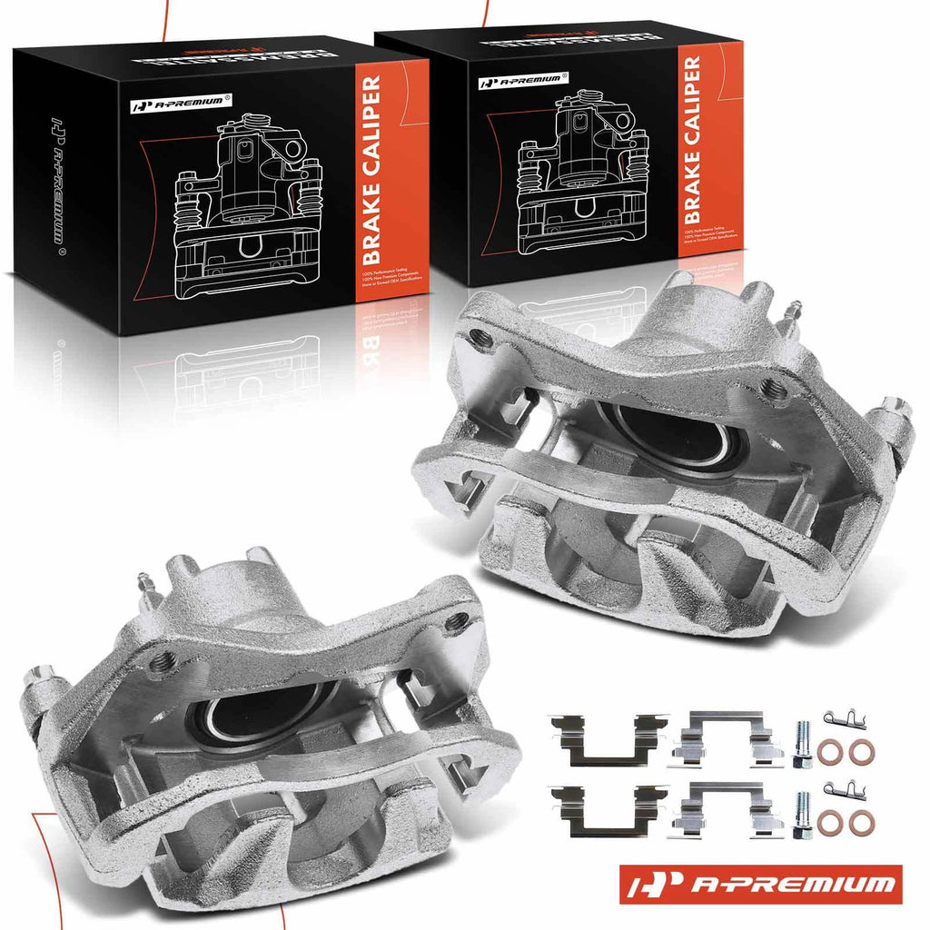 Front Disc Brake Caliper Pair with Bracket for Dodge Caliber (2007–2012)