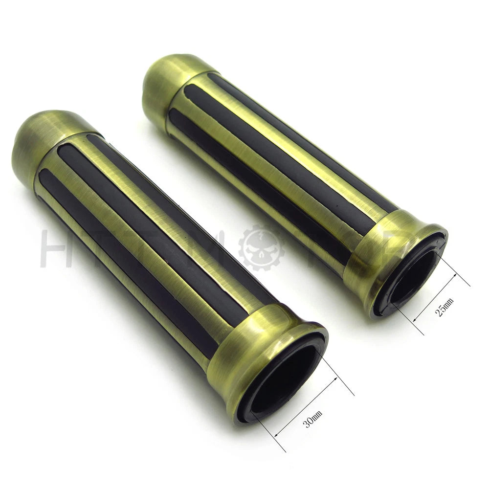 1" 25mm Bronze Grips for Harley XL 883 Touring Dyna Fat Boy Street
