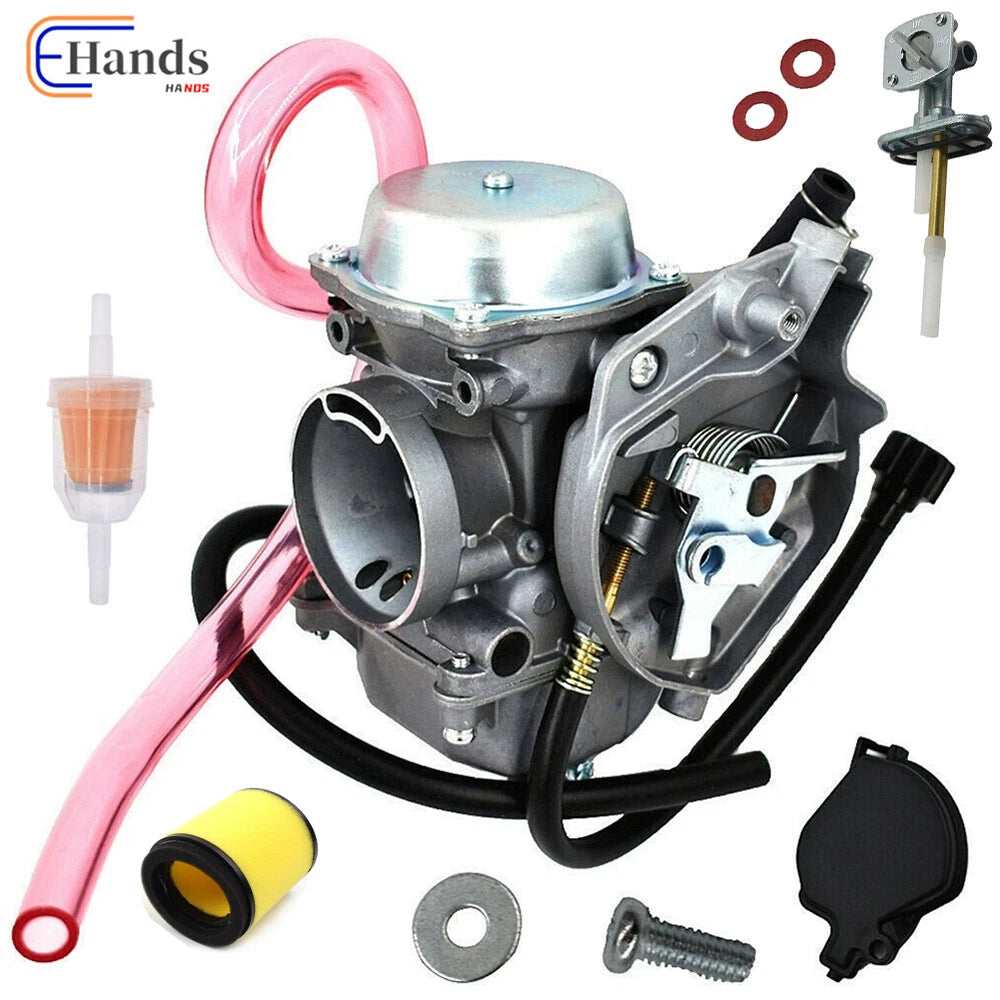Carburetor, Air Filter & Fuel Valve Petcock for Arctic Cat ATV 250 300 (2000–2006)