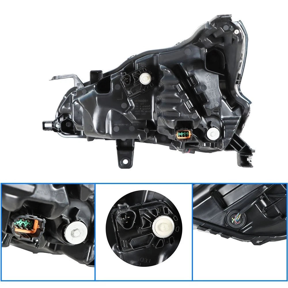 LED Headlight Headlamp for Nissan Altima (2019–2020) Chrome Housing Right Side