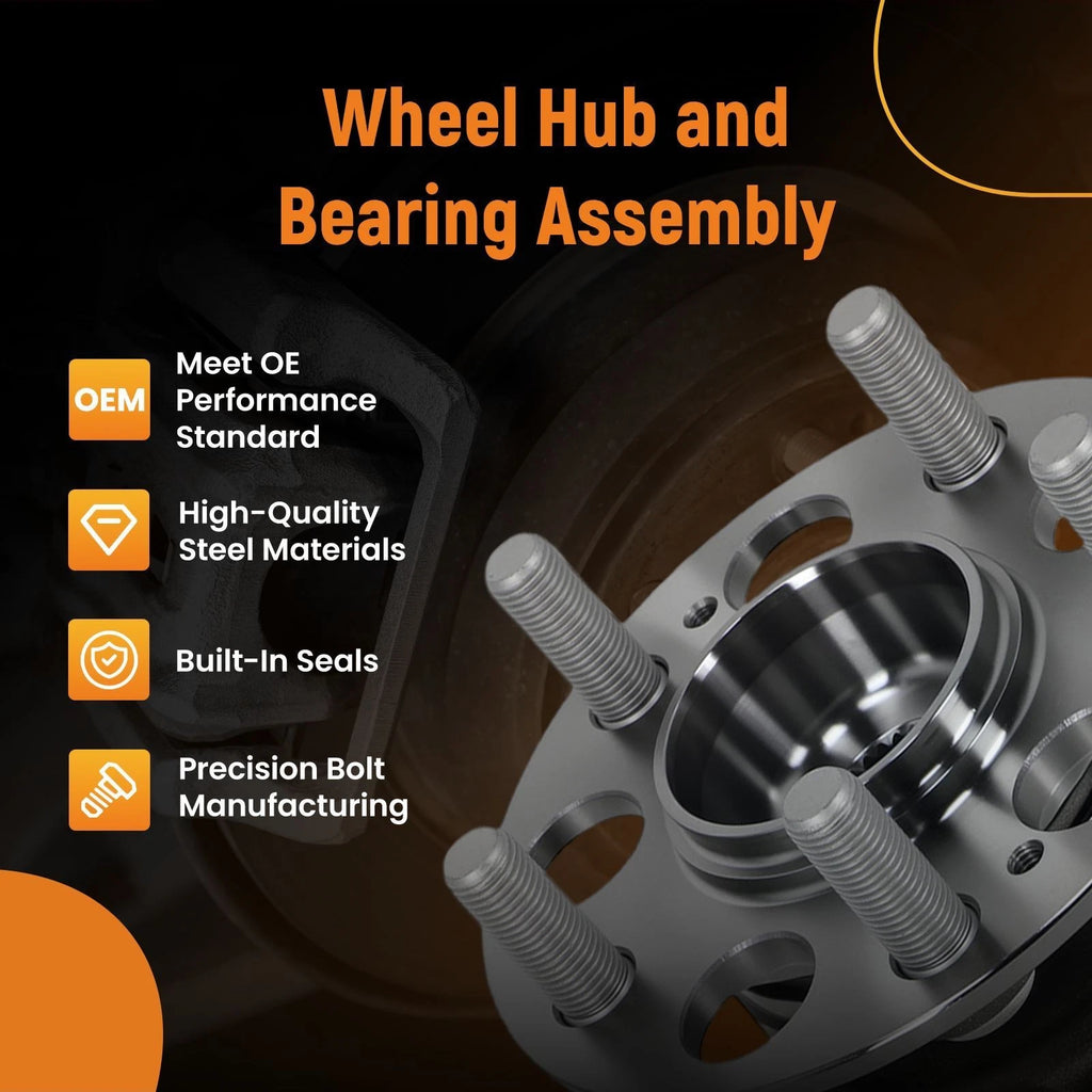 Set of 2 Rear Wheel Hub & Bearing Assemblies for Honda Passport (2019–2023)
