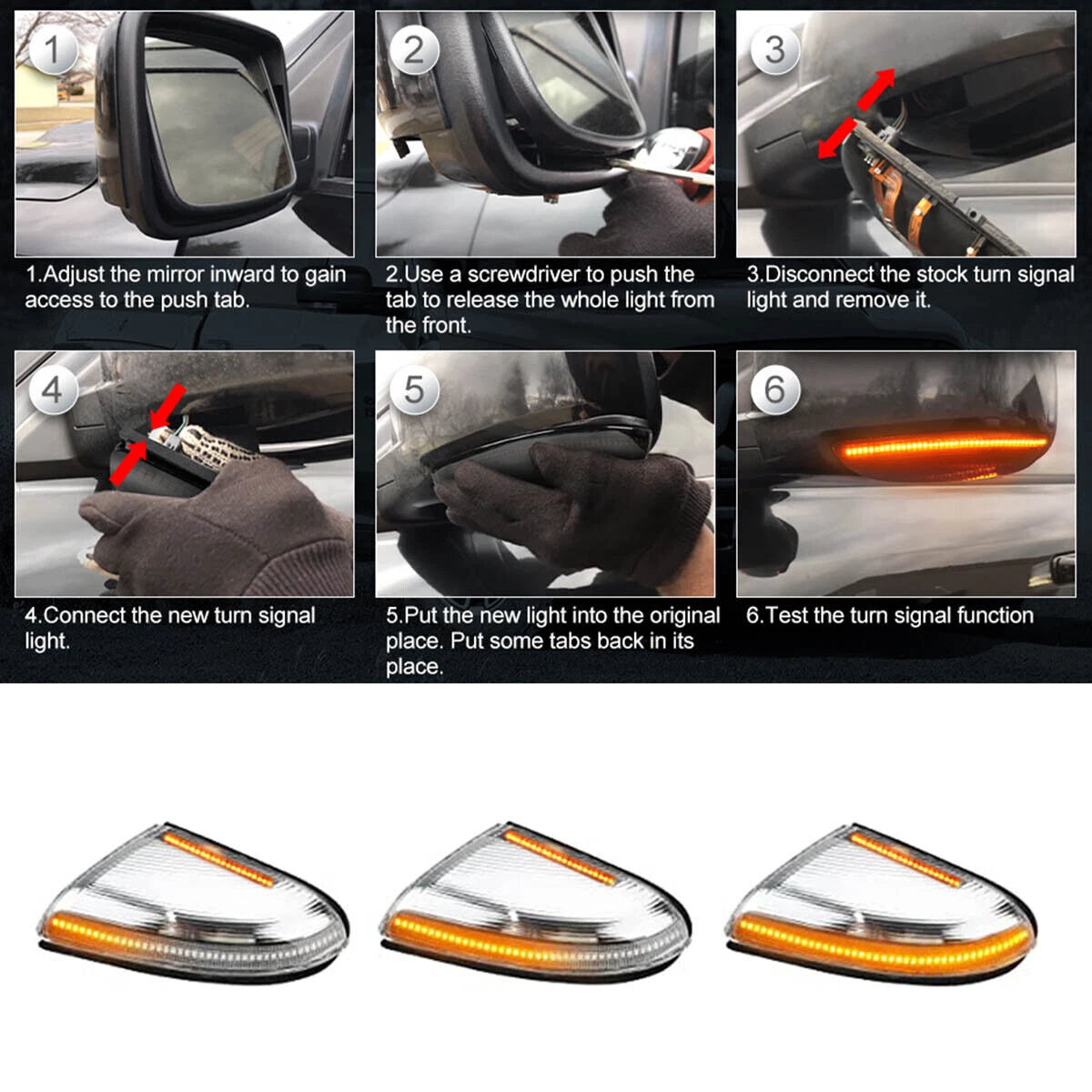 Set of 2 Signal Lights for Dodge RAM 2500 3500 (2010–2018)