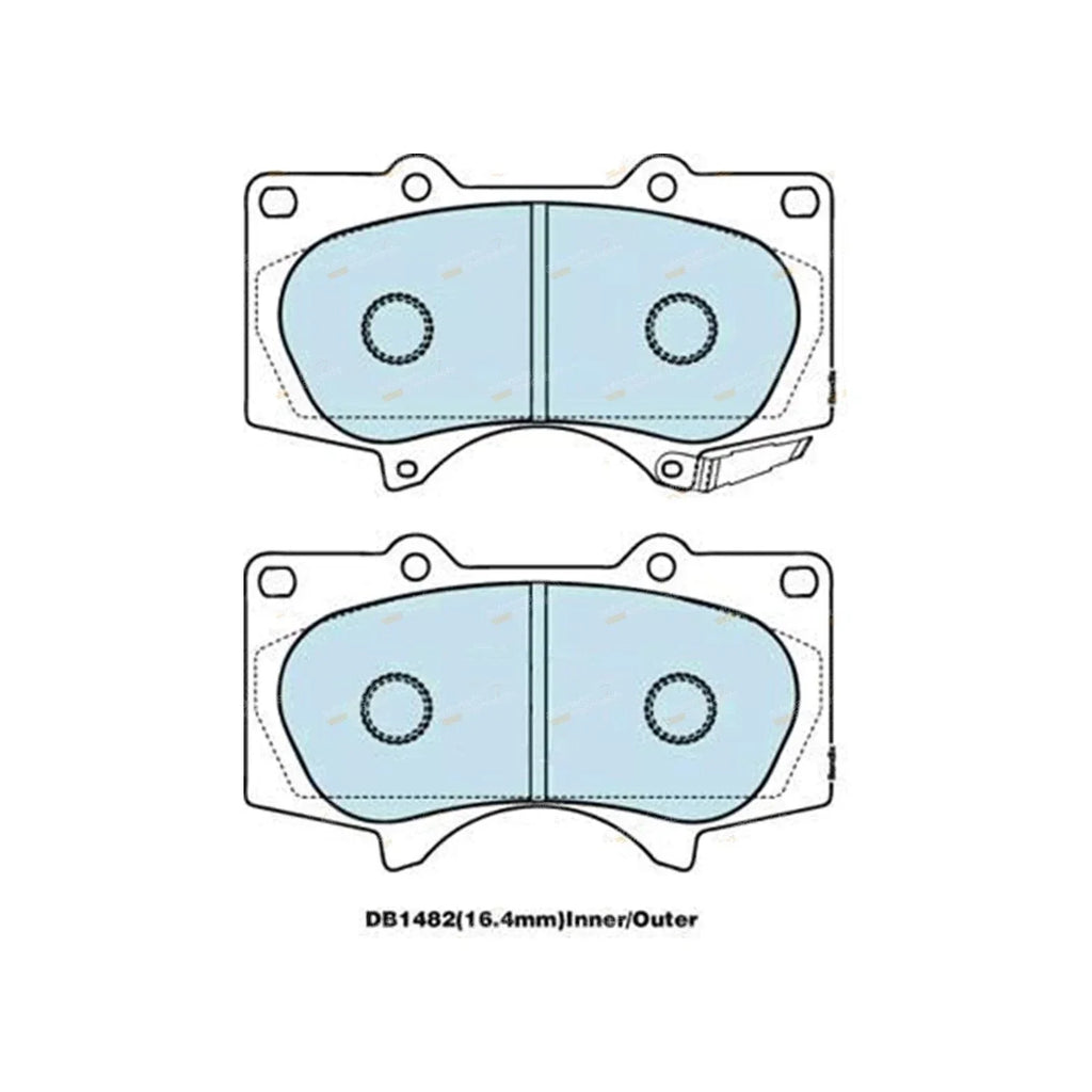 4WD Front Disc Brake Pads Set for Hilux GGN25 KUN26 (2008–2015)