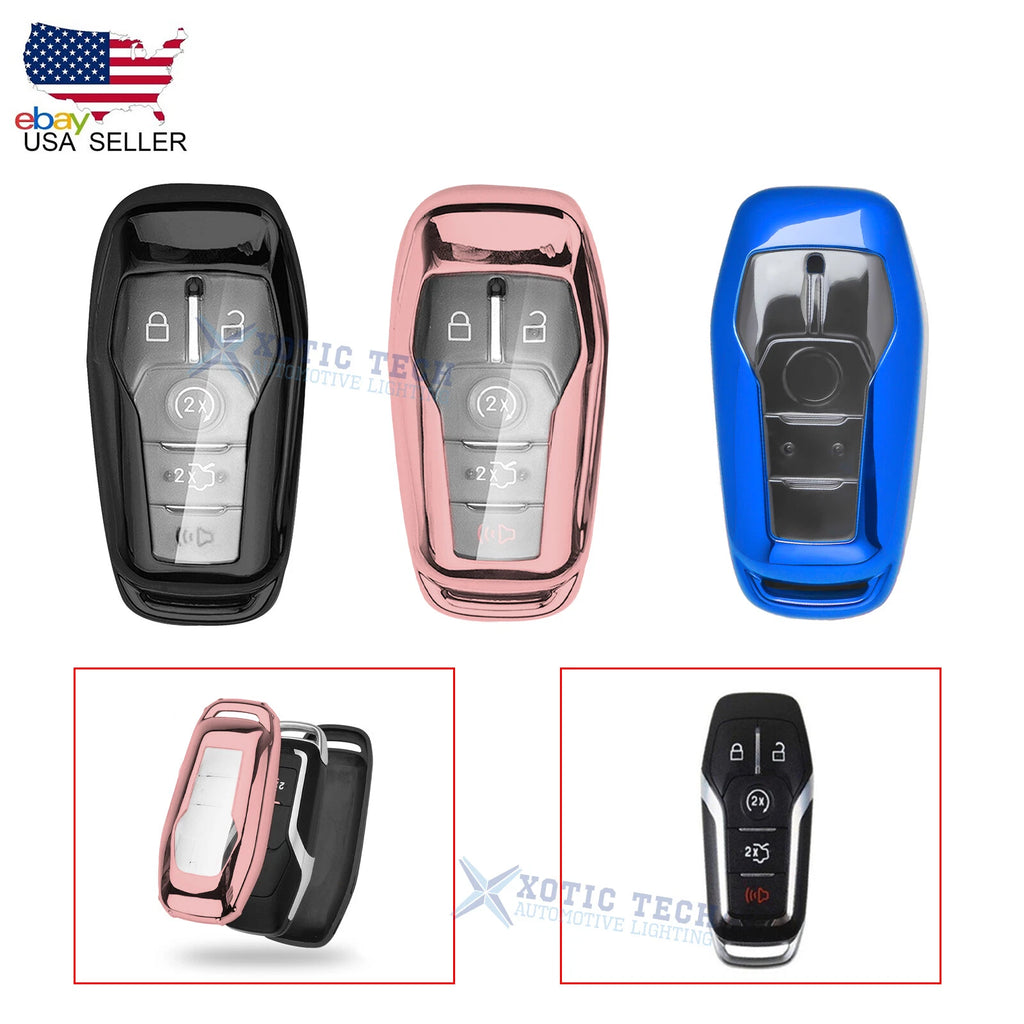 TPU Full Seal Remote Smart 3-Button Key Cover for Ford/Lincoln (2010–2020)