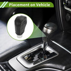 Gear Shift Knob Cover for Honda Civic (2016–2021) Pebbled Black Grey Leather