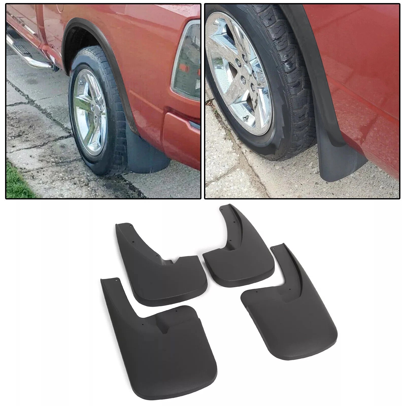 Set of 4 Splash Guards Mud Flaps for Ram 1500 2500 3500 (2009-2018)