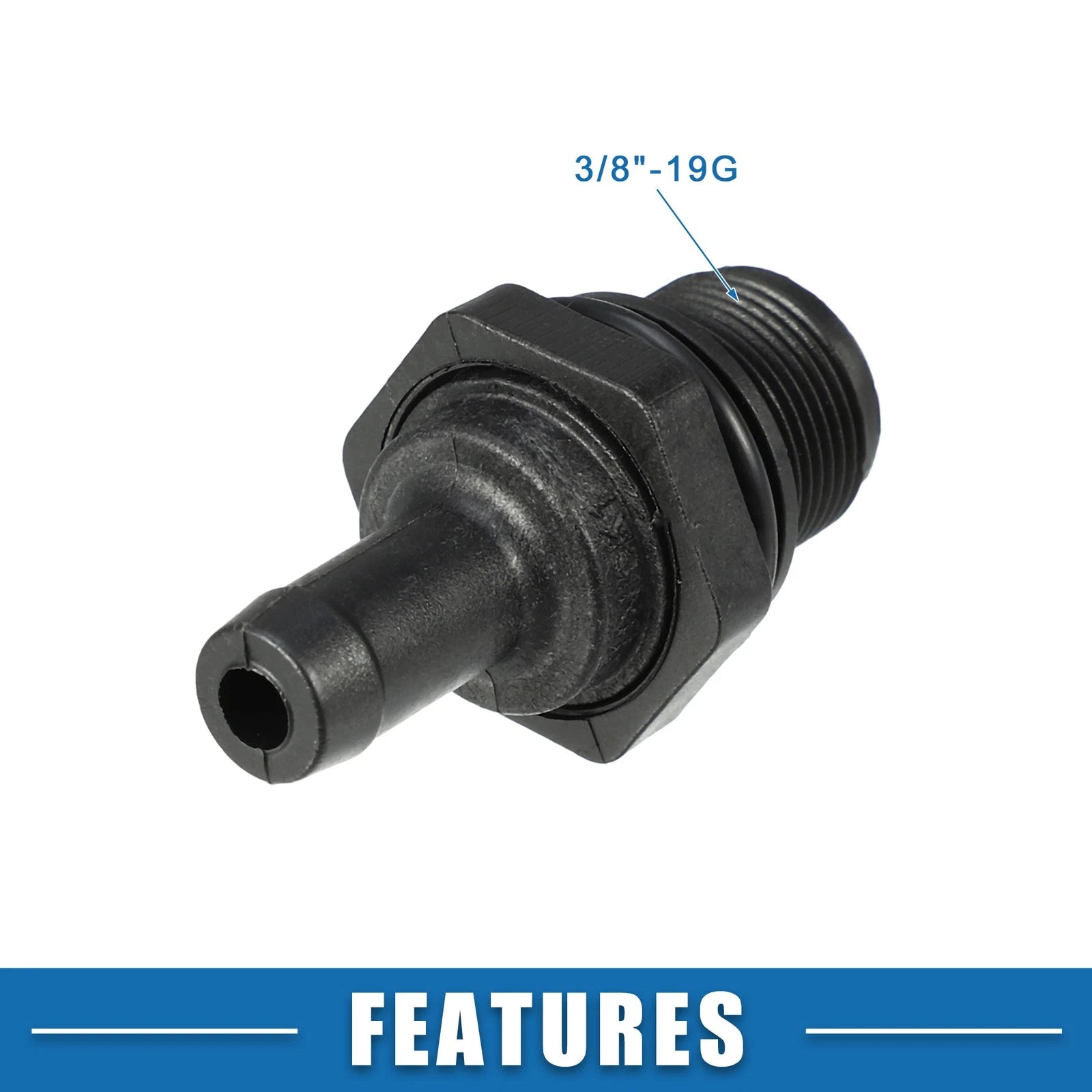 PCV Valve Fittings No.96495288 for Chevrolet Aveo (2004–2008) Black