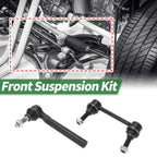 Set of 4 Front Suspension Kit Outer Tie Rod Ends & Sway Bar Link for Jeep