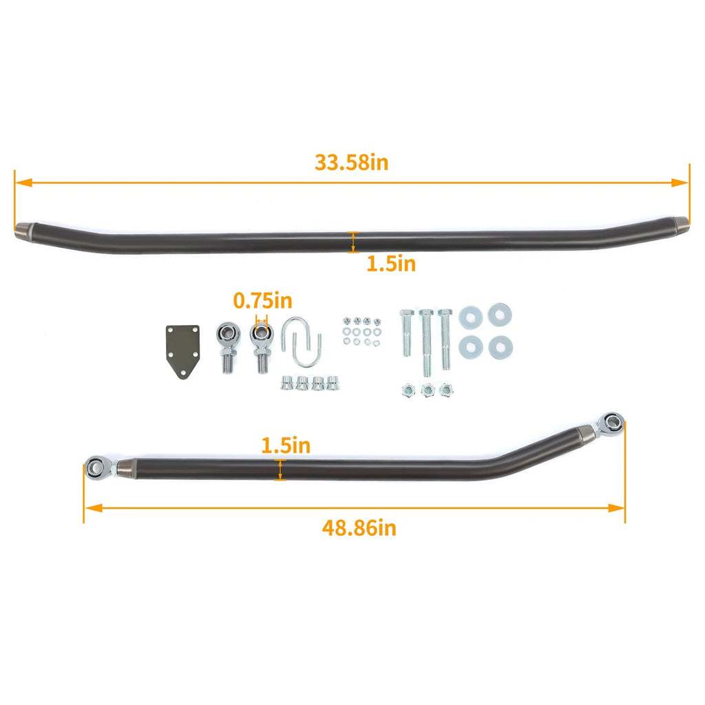 Heavy Duty Crossover Steering Kit for Cherokee XJ (1984–2001), Wrangler TJ/LJ (1997–2006)