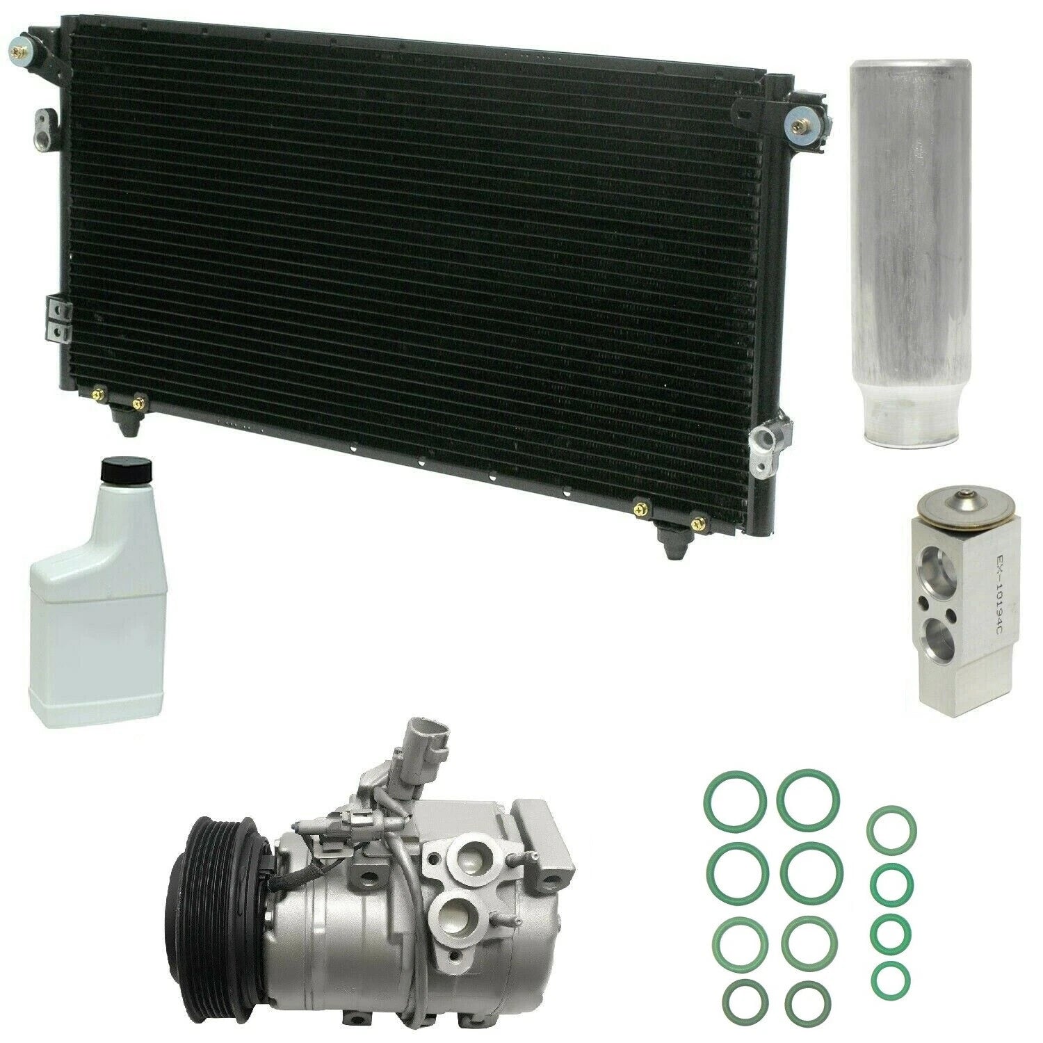AC Compressor Kit with Condenser Replacement for Ford Ranger (2011-2018)