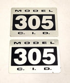 Set of 2 Aluminum 305 Decals for Crusader 22638/350