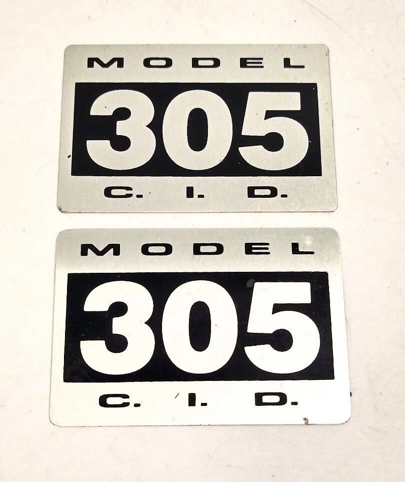 Set of 2 Aluminum 305 Decals for Crusader 22638/350
