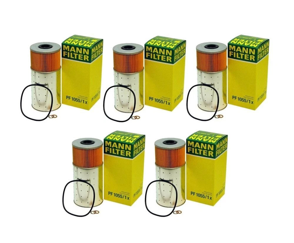 Set of 5 Engine Oil Filters for Mercedes-Benz W123 W126 W115 W116 (1976–1985)