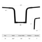 14" Rise Ape Hanger Handlebars for Harley Touring Sportster