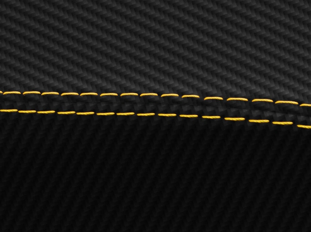 E Brake Boot Cover for Ford Focus (2000–2007) Carbon Fiber Yellow Stitch