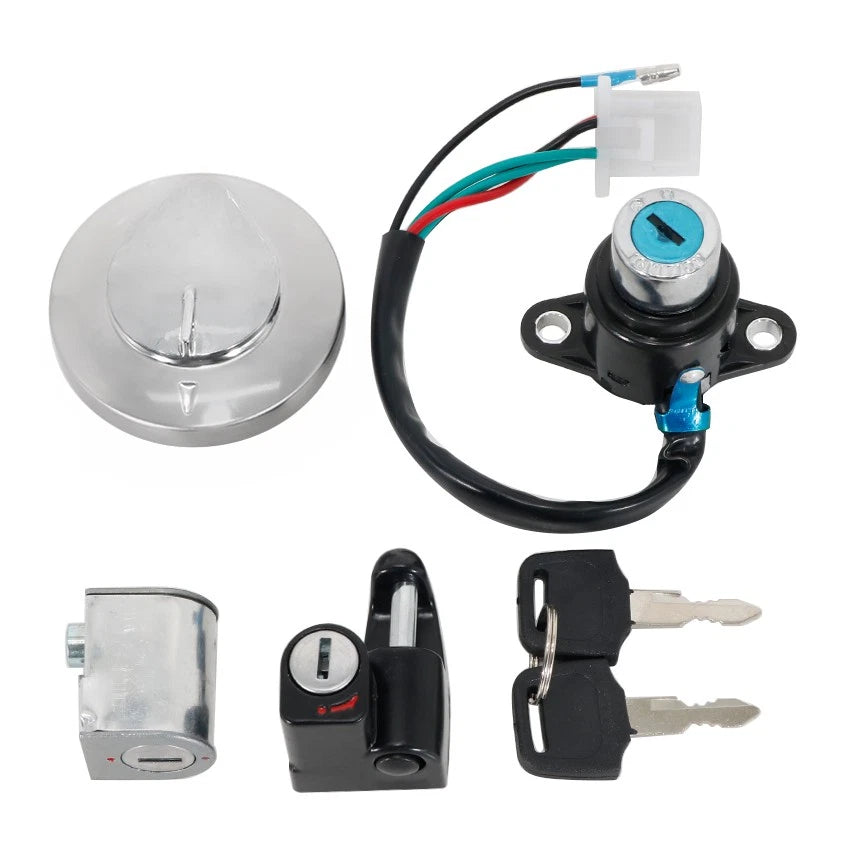 Ignition Key Switch & Fuel Tank Cap Set for Honda CMX250 Rebel (1985–2014) & CA125 (1995–1999)
