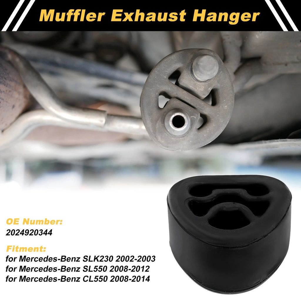 Muffler Exhaust Hanger for Mercedes-Benz SLK230 (2002–2003) 2024920344 Rubber