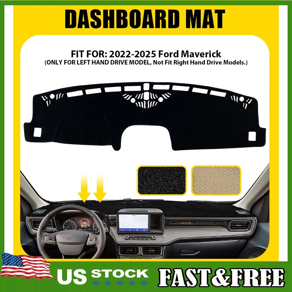 Dashboard Cover for Ford Maverick (2022–2025) Anti-Glare Dash Mat Pad