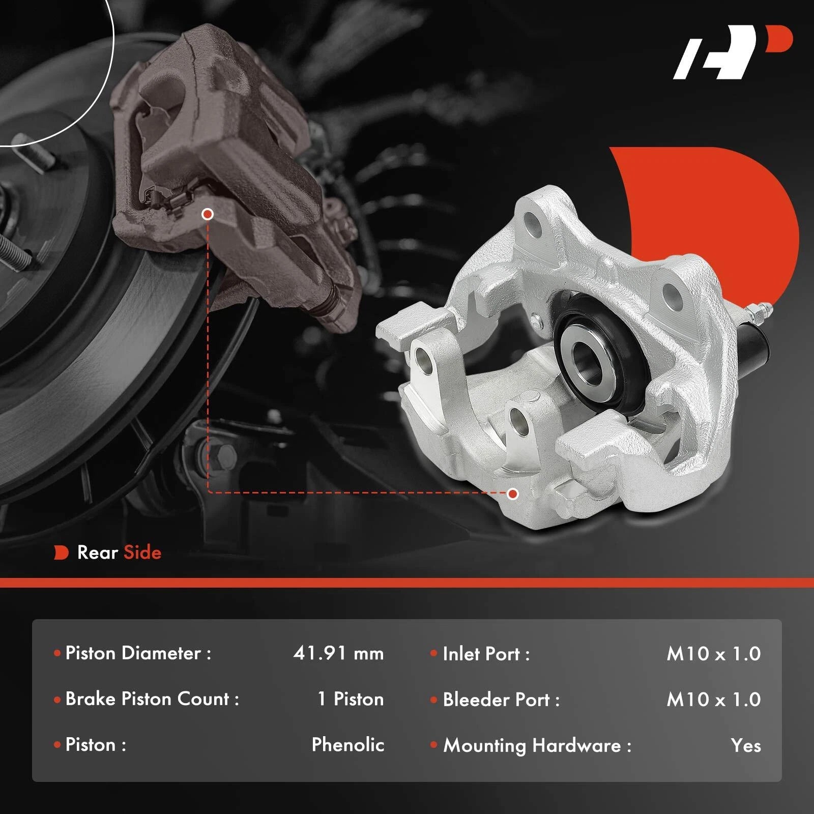 Pair Rear Disc Brake Caliper for Benz S400 S450 (2007-2013)