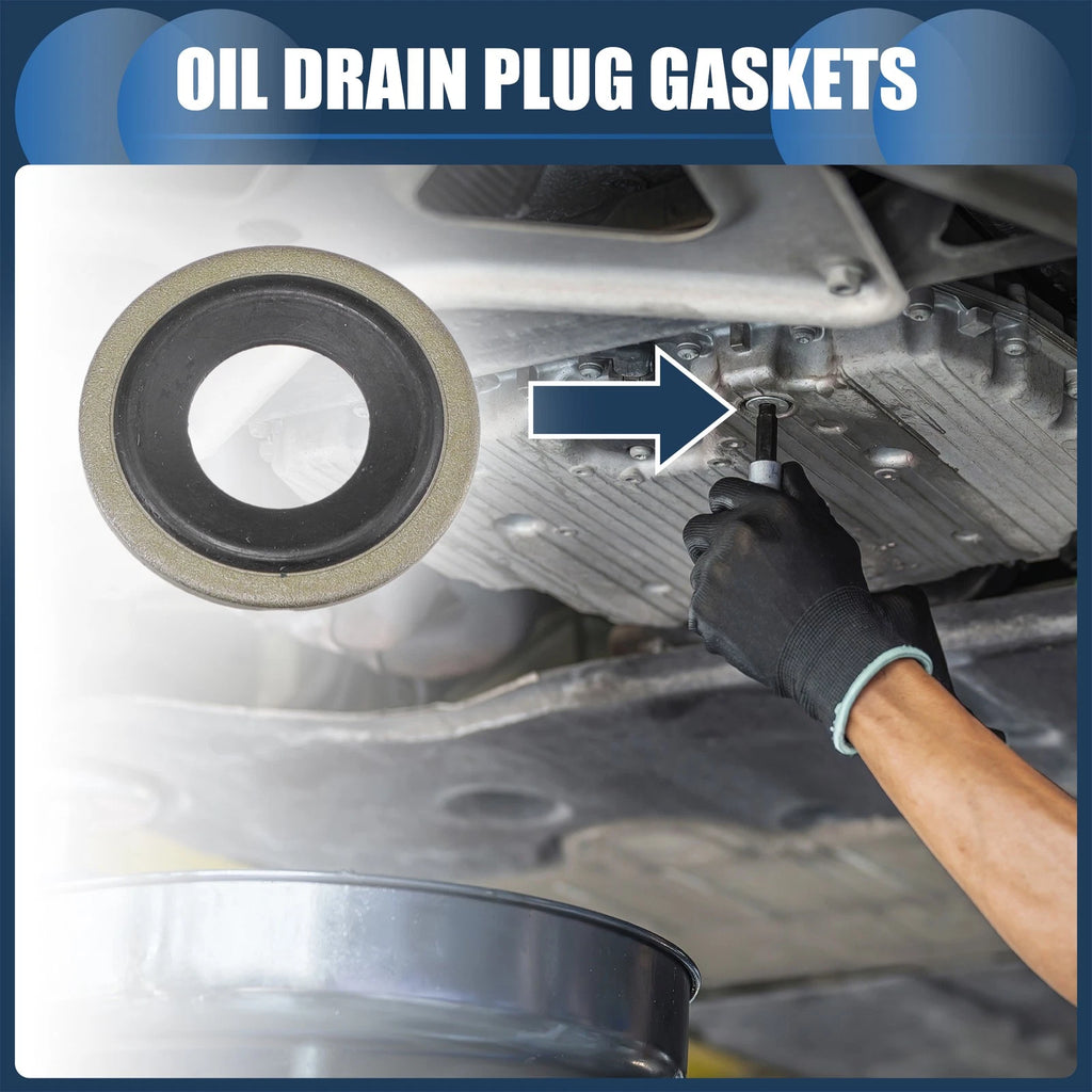 25pcs Oil Drain Plug Gaskets 12mm for Buick Cadillac (No. 14090908)