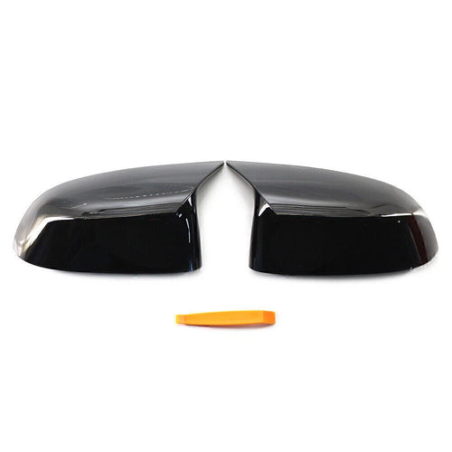 1 Pair ABS Gloss Black Mirror Cover Caps for BMW X3 X4 X5 X6 X7 (2018–2023)