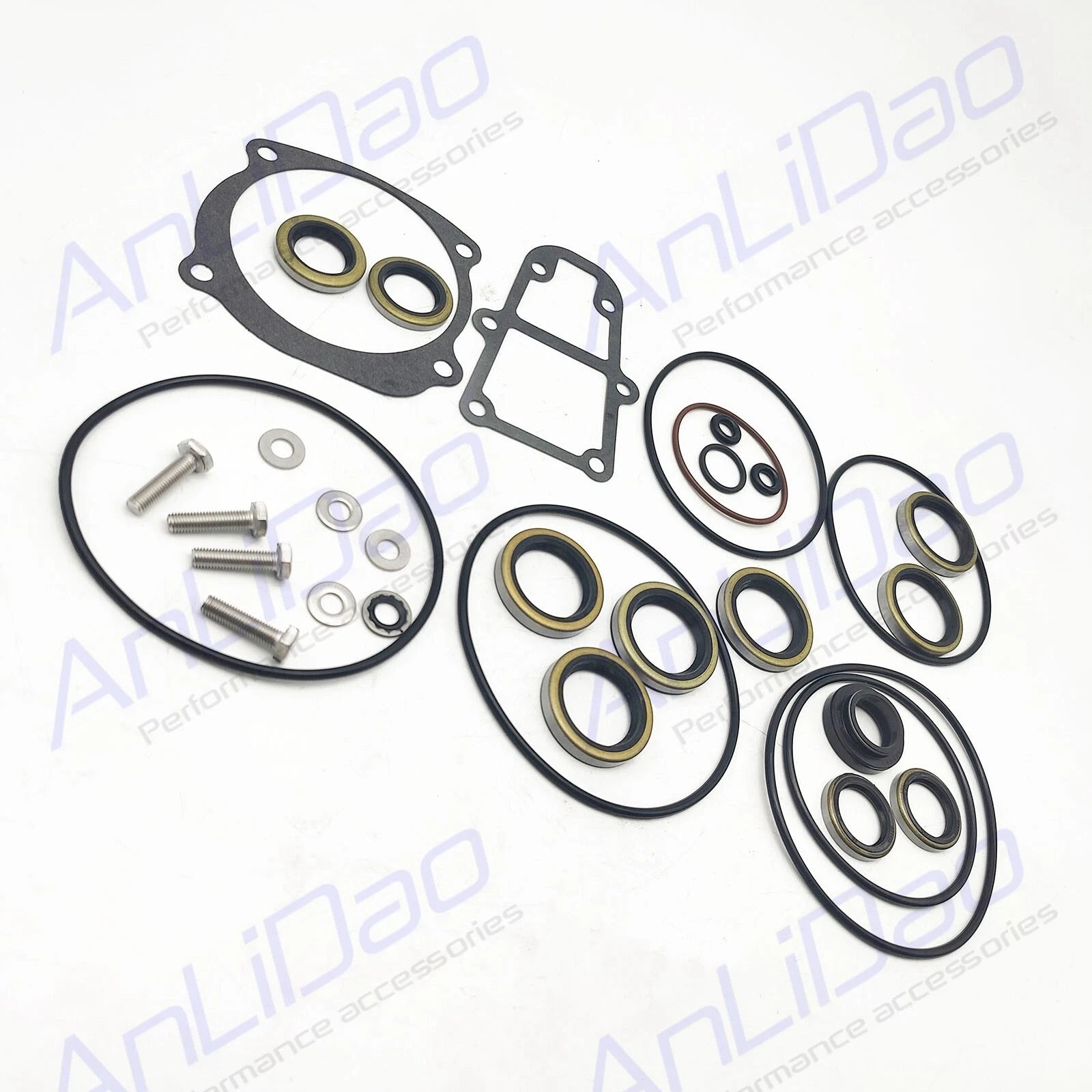Gearcase Lower Unit Seal Kit for Johnson Evinrude (5006373, 5000411, 87600, 9-74106)