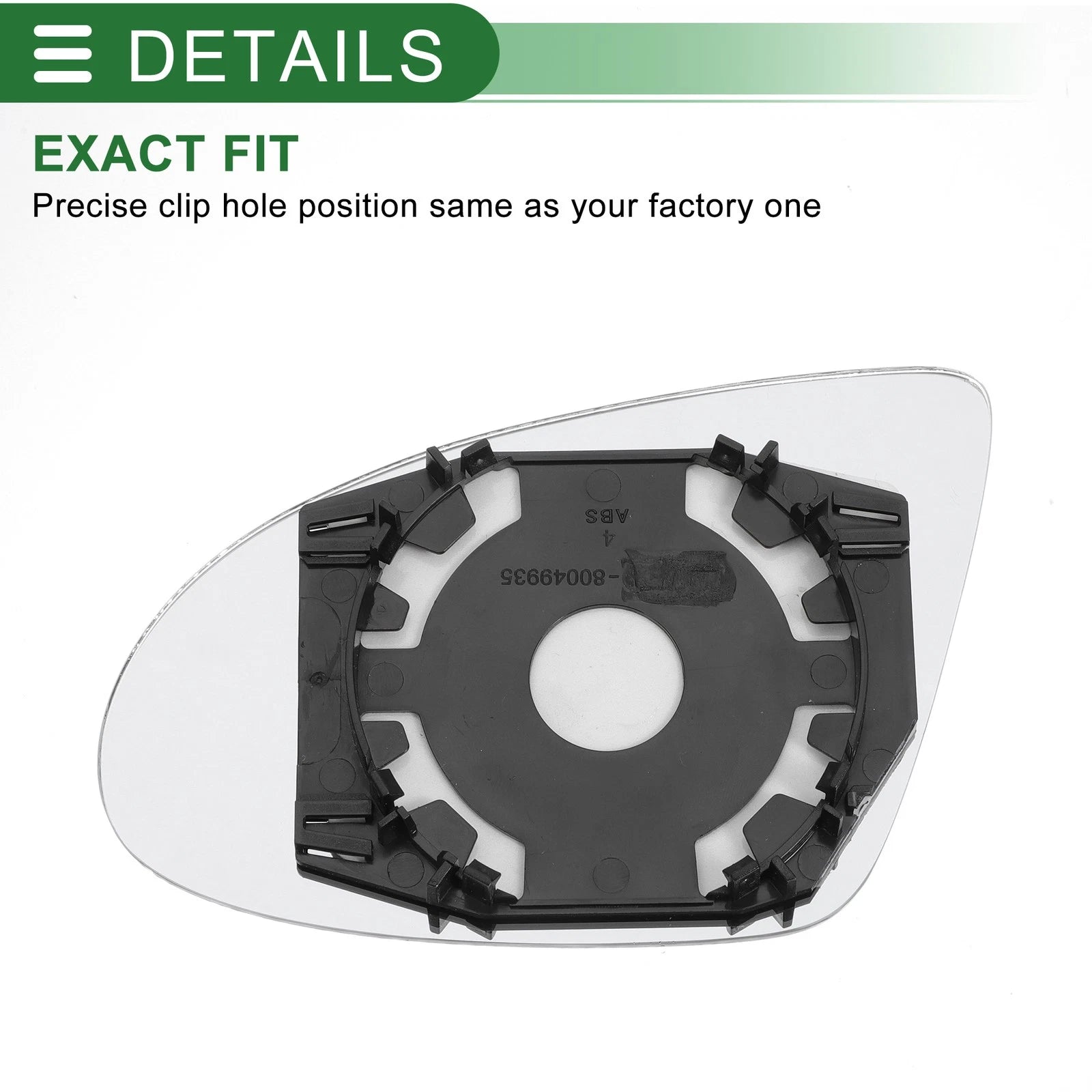 Right Side Mirror Glass Replacement for Audi A2 (2000–2005)