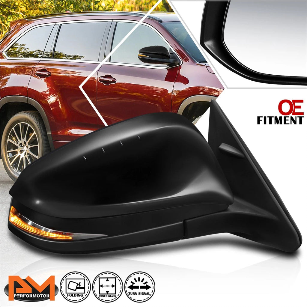 OE Style Powered Turn Signal Side Mirror Replacement for Highlander (2014–2017)