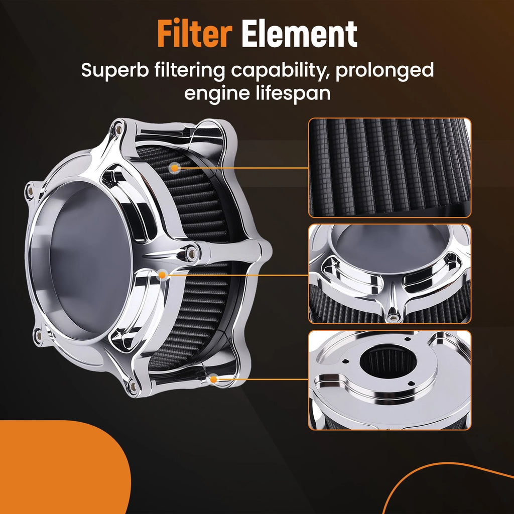 Performance Air Cleaner for Harley Softail (2016–2017) Black Intake Filter