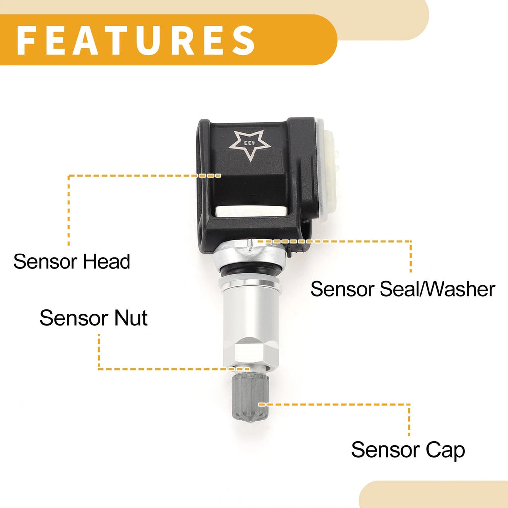 Tire Pressure Sensor for BMW 530e (2018–2021) TPMS 36106872774 433MHz