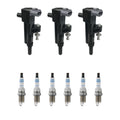 Set of 3 Ignition Coils & 6 Spark Plugs for Dodge Dakota 3.7 V6 (2005–2011)