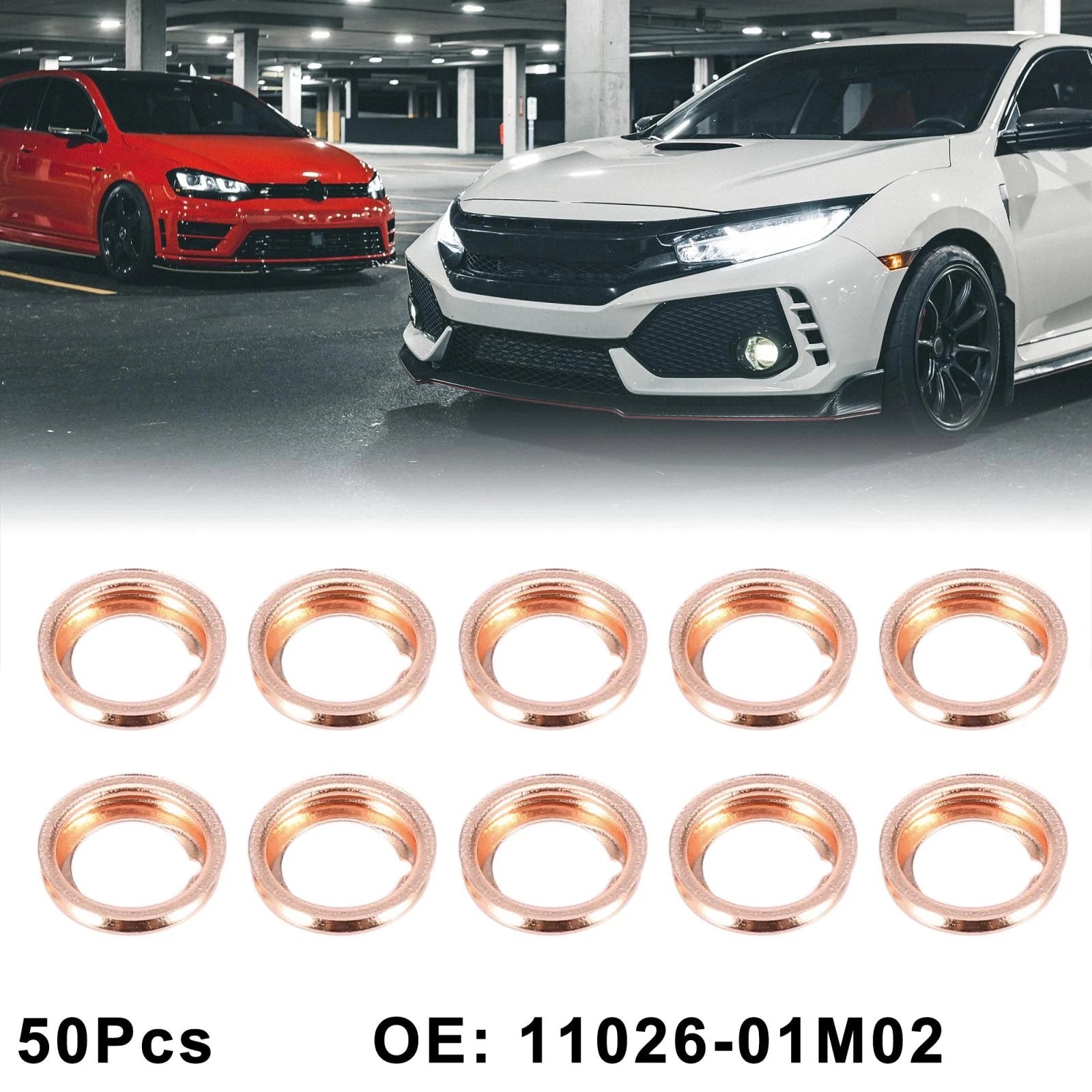 50pcs M12 Oil Drain Plug Gasket for Nissan Infiniti Mercury  11026-01M02