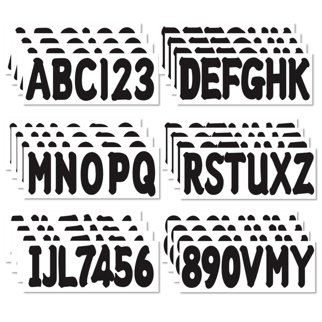 Set of 4 Boat Hull Identification Registration Kits A-Z & 0-9 for Marine Vehicle