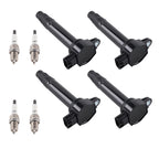 4 Piece Ignition Coil & Spark Plugs for Mitsubishi Lancer Outlander 2011–2017