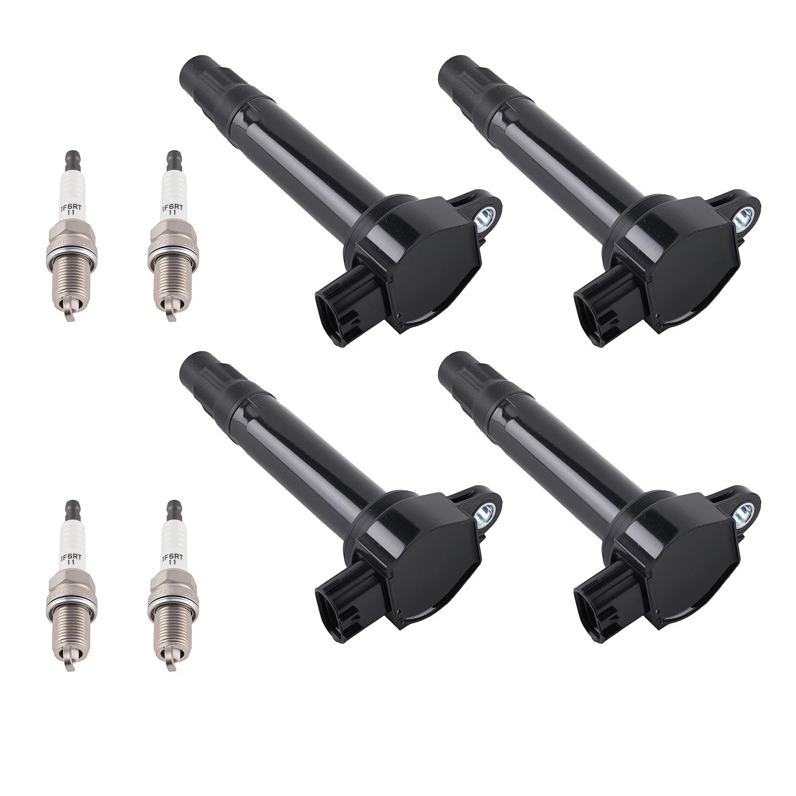 4 Piece Ignition Coil & Spark Plugs for Mitsubishi Lancer Outlander 2011–2017