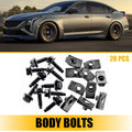 Set of 20 Metal Splash Shield Guard Body Bolts & U-nut Clips for Ford