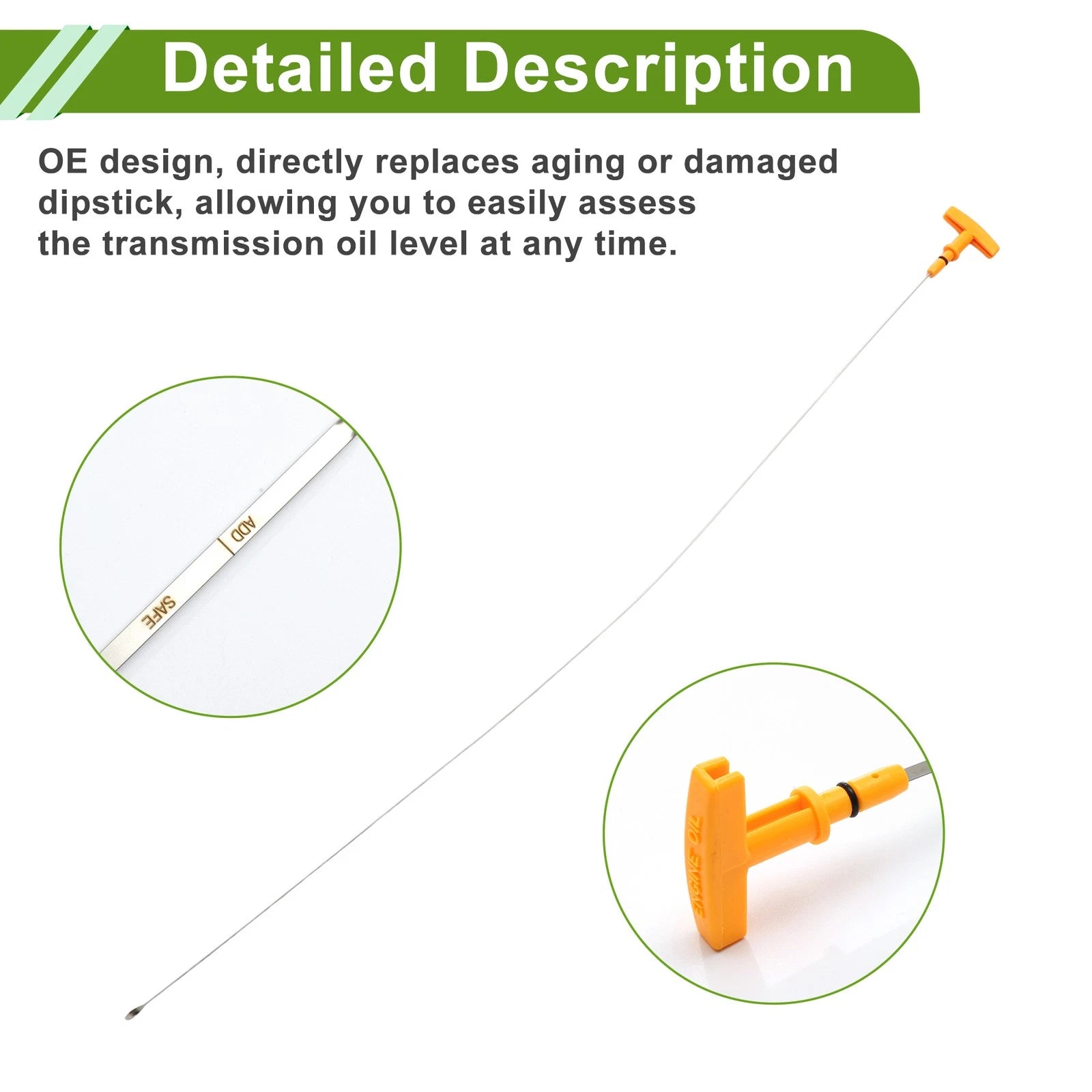 Engine Oil Dipstick No. 53020928 for Dodge Ram 1500 8 Cyl 5.2L (1997–2001)