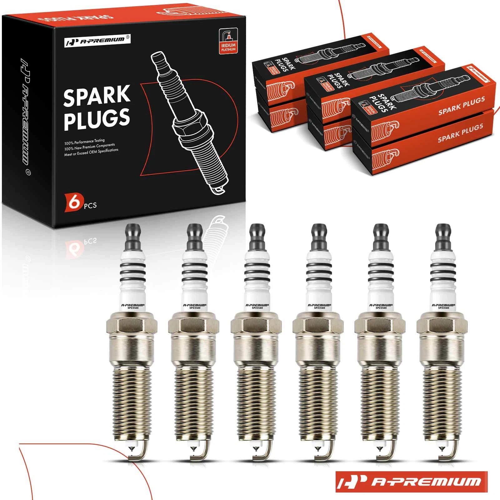 6x Iridium Platinum Spark Plugs for Jeep Wrangler (2007–2011)