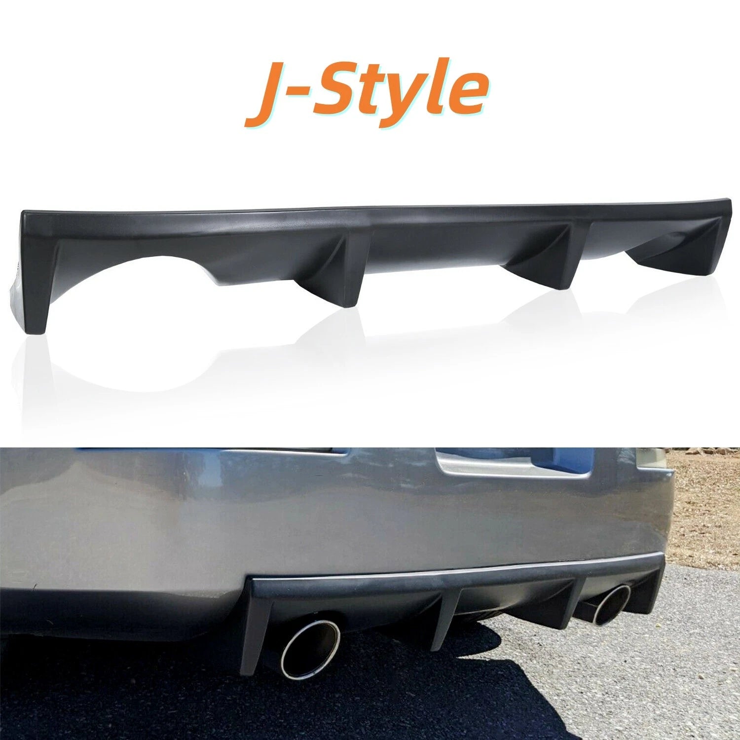 2-Door Rear Bumper Lip Diffuser for Nissan Fairlady Z Z33 (2003–2008)