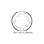 2 x Hand Park Brake Shoes for HZJ105 Landcruiser 100