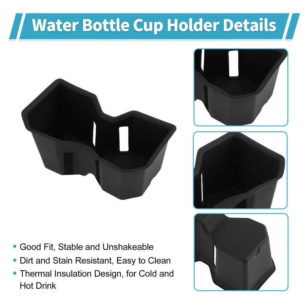 Center Console Cup Holder Organizer for Toyota Tundra (2022–2026) ABS Black