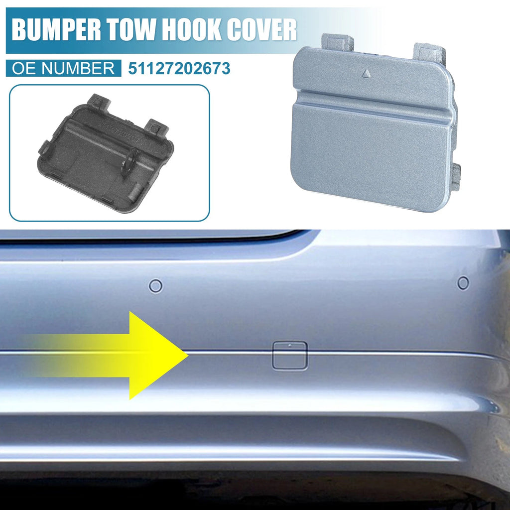 Rear Bumper Tow Hook Cover for BMW 3 Series E90 E91 (2009–2012) 51127202673 Blue