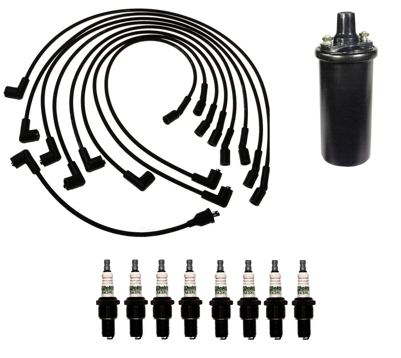Ignition Wires & Spark Plugs Kit for Chevy P30 Series K20
