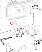 OMC Cobra Volvo Penta SX Propshaft Oil Seal Kit 3858303 3863090