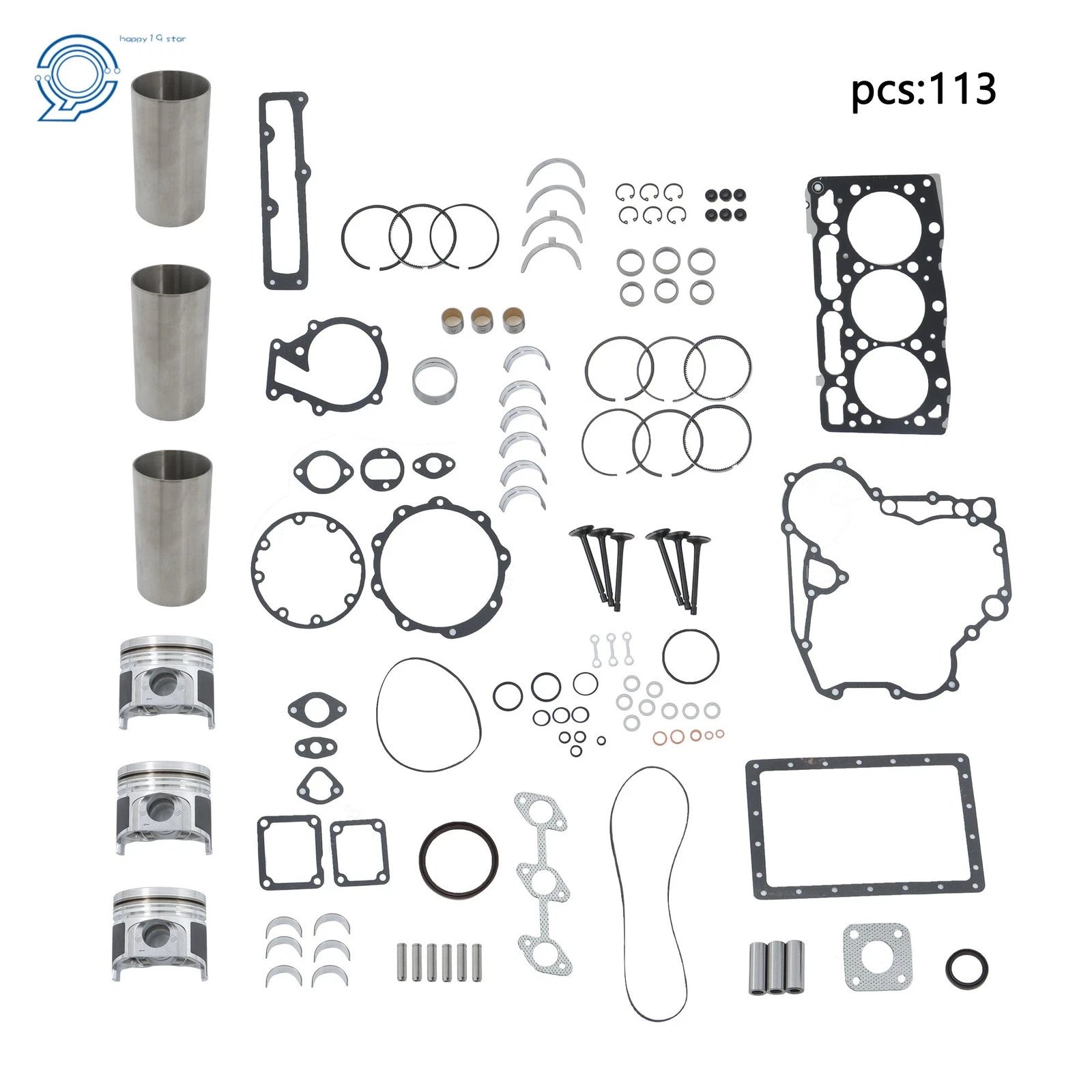 Overhaul Rebuild Kit for Kubota D1105 Engine Tractors (B2400STE)