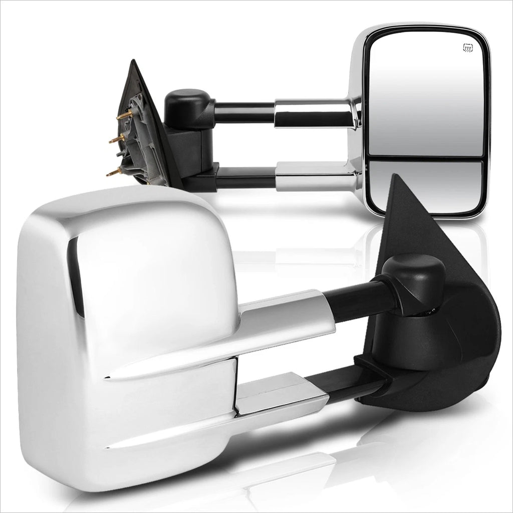 Set of 2 Power Heated Chrome Side Towing Mirrors for Chevy Silverado/GMC Sierra (2014–2020)
