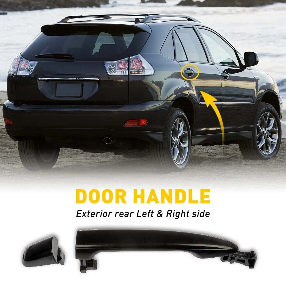 Door Handle for Toyota Camry (2007–2011) Rear Left/Right Outer Smooth Black